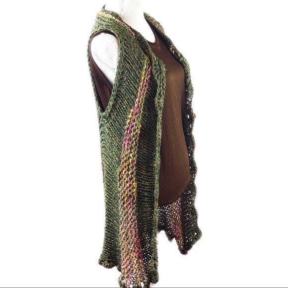 Vintage Boho ANDREA DEL ESTE‎ Argentina Loose knit cardigan Size Medium - Picture 7 of 9